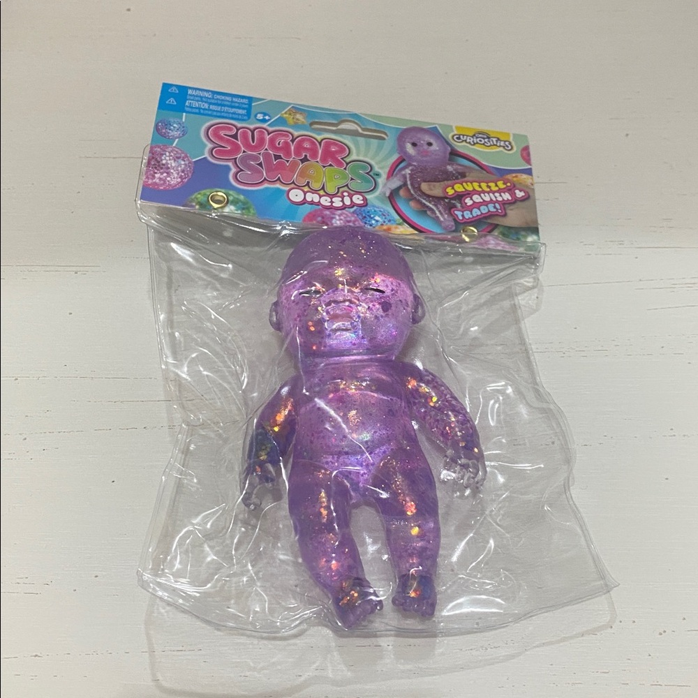 Sugar Swaps Onesie Fetus Baby Squishy - PURPLE GLITTER